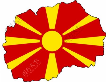 对马其顿的剪贴画国旗地图