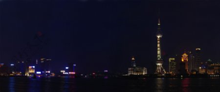 黄浦江的夜景图片