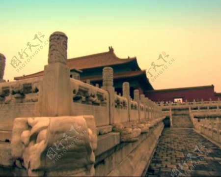 北京故宫一角古建筑群