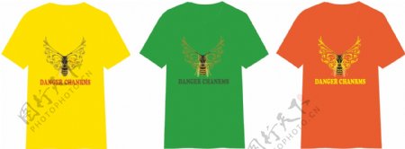 蜜蜂图案t恤图片
