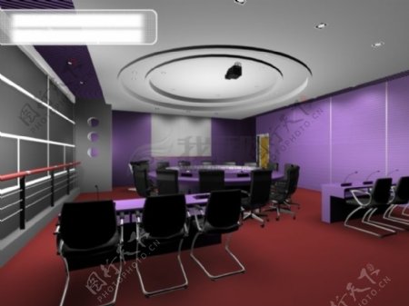 3d小会议室设计