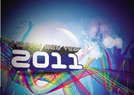 2011新年快乐新年背景模板