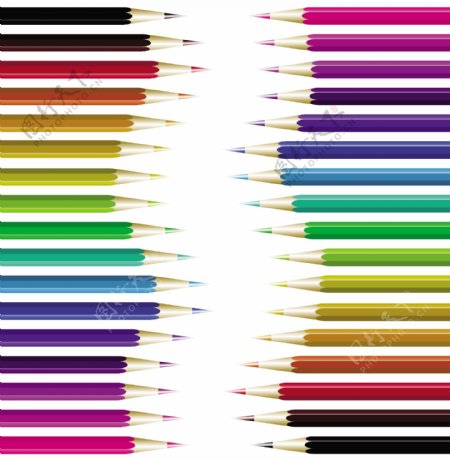 彩色矢量文化艺术铅笔图片