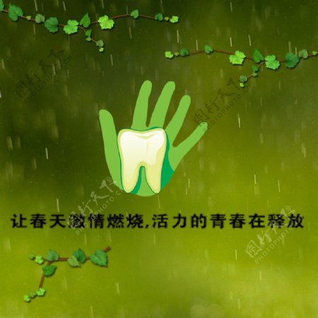 绿色植物设计素材海报