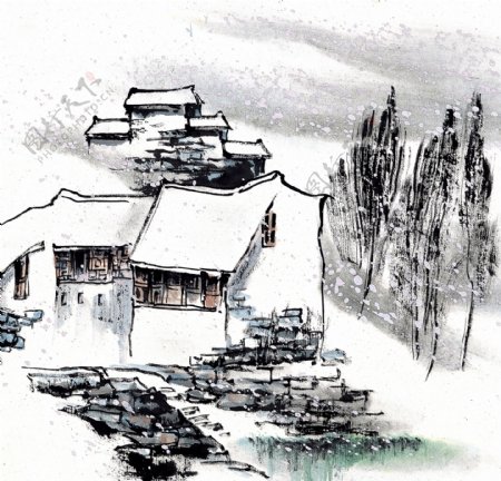 冬季的江南水乡风景