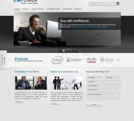 网页模板欧美商务图片