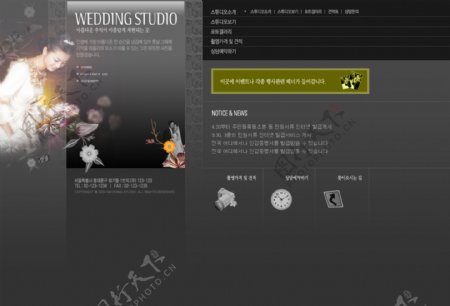 韩国结婚网页模板图片