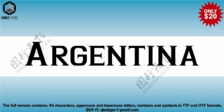阿根廷的字体