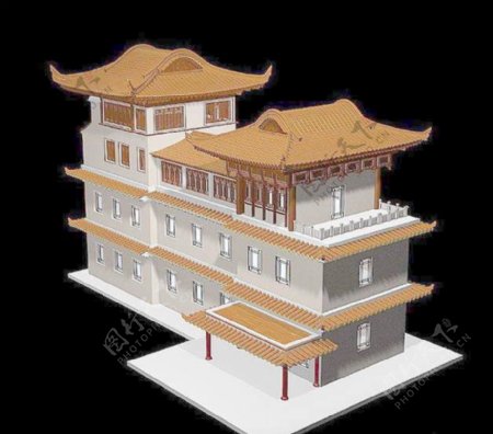 中式建筑3d模型下载3d建筑模型下载14
