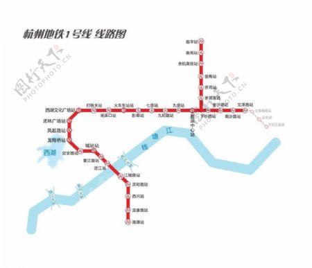 杭州地铁1号线线路图图片