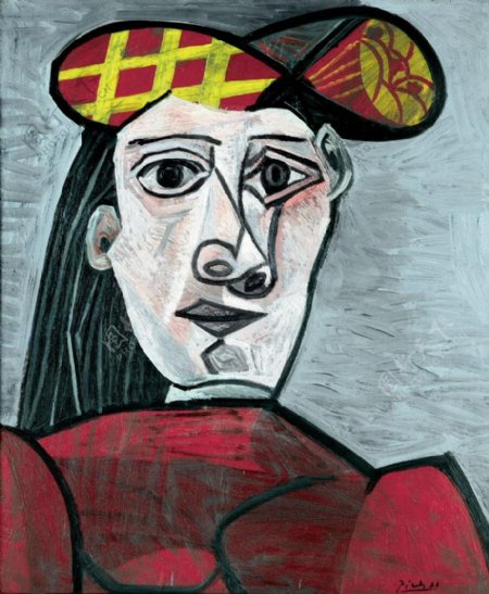 1943Bustedefemmeauchapeau西班牙画家巴勃罗毕加索抽象油画人物人体油画装饰画