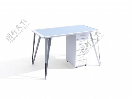 办公家具办公桌3d模型3d素材模板105