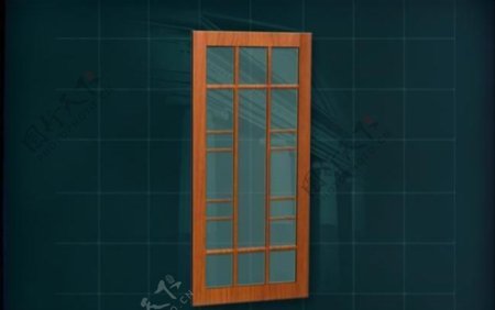 门窗构件之大门3D模型大门021