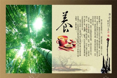 中国风养心茶茶文化PSD素材