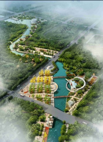 胶州市护城河支流景观设计