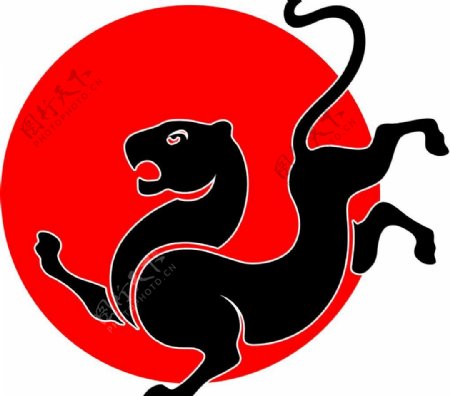 仿古汉代虎logo图片