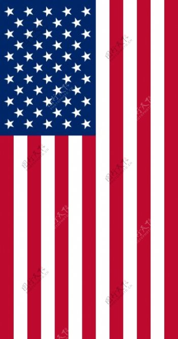 垂直的美国国旗的剪辑艺术