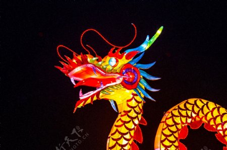 贵州黔东南州凯里灯过年灯会龙头图片