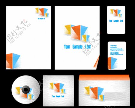 炫彩3d正方体企业vi画册设计图片