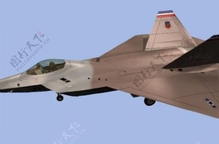 美军f22战斗机3d模型图片