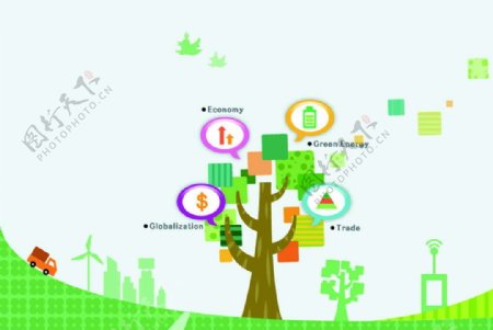 绿色科技树图片