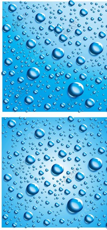 蓝色水滴矢量素材图片
