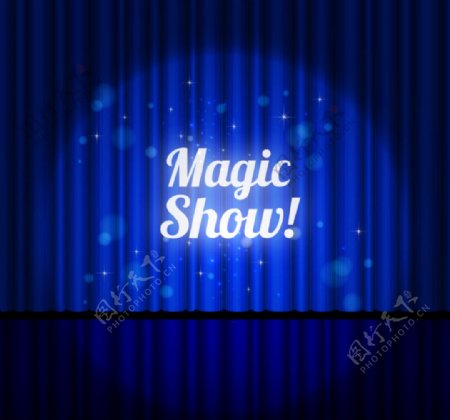 魔术表演舞台背景图片