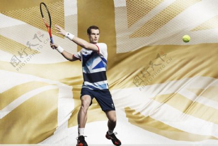 阿迪达期网球运动户外海报图片