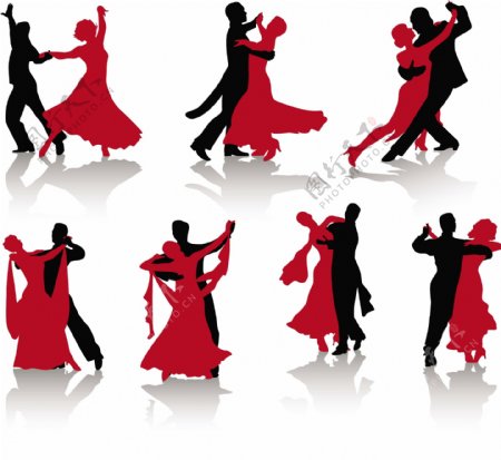 跳舞人物舞蹈人物交际舞矢量图漫画舞蹈拉丁舞图片