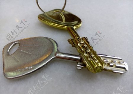 保险柜金银钥匙图片