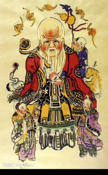寿星老人图片