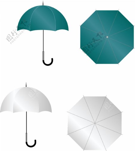 雨伞AI矢量图图片