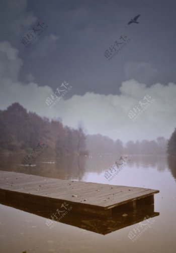 湖泊景色图片
