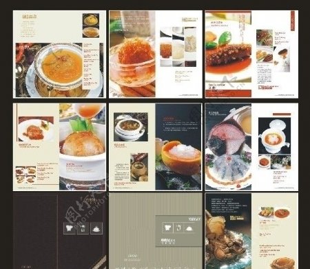 菜谱燕鲍翅菜单册子图片