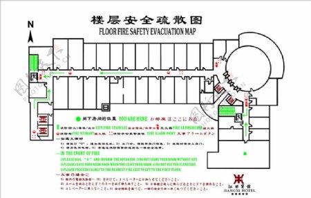 江西宾馆楼层安全疏散图图片