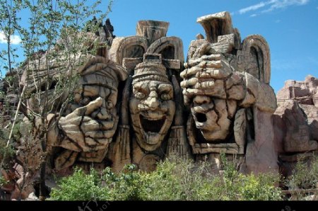 失落玛雅主题区雕塑图片