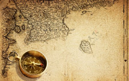 怀旧航海探险指南针图片
