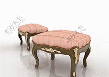 欧式沙发3D模型素材1图片