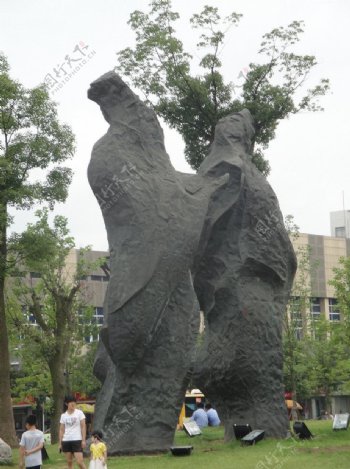 炎帝广场八大铜像图片