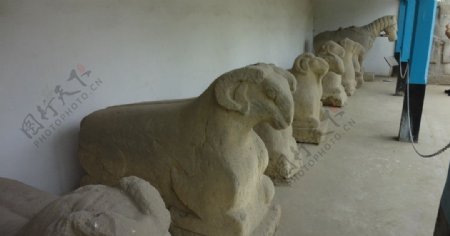 墓前石雕动物图片
