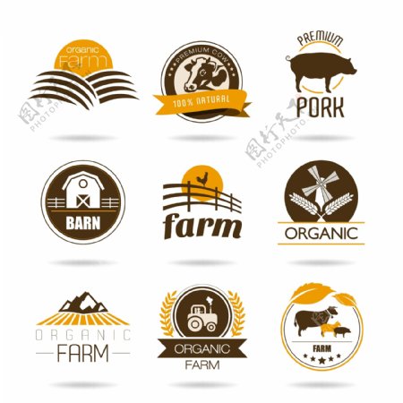 农产品标志矢量素材图片