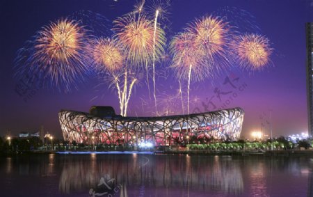 奥运会开幕式鸟巢上图片