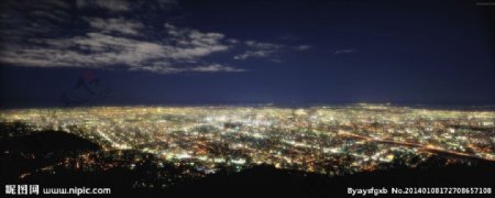 城市夜景炫丽图片