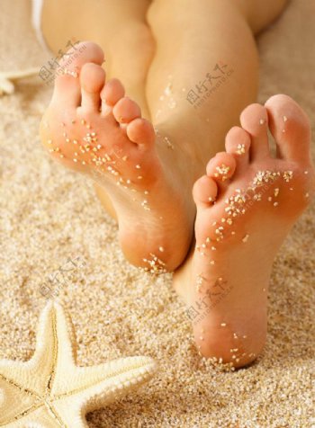 脚丫诱惑脚脚趾趾头沙滩浪漫图片