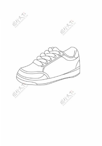 服装鞋子原型矢量图图片