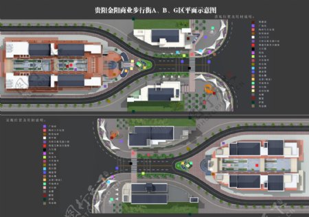 贵阳金阳步行街平面效果标示图图片