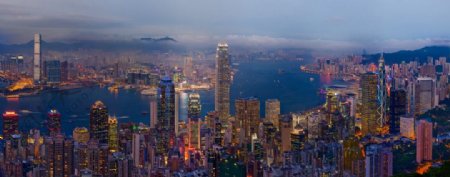 香港璀璨夜色图片