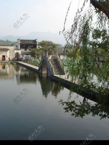 安徽宏村画桥图片