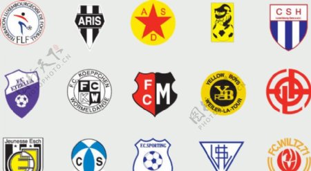 全球2487个足球俱乐部球队标志卢森堡图片