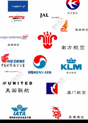 航空Logo矢量图图片
